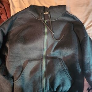 Green Zip-Up Hoodie